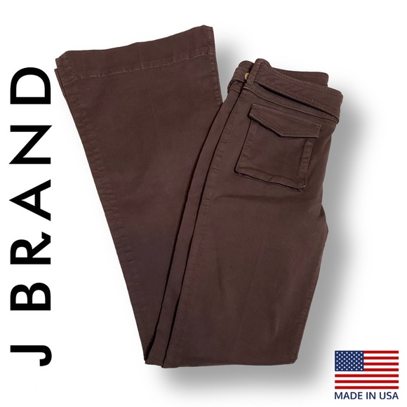 J Brand Sample Flared Wide Leg Brown Mid Rise Pants NWOT Size 25 (WB-3) - Picture 5 of 8